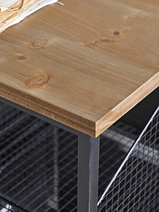 Industrial Iron & Wire Shelf Unit