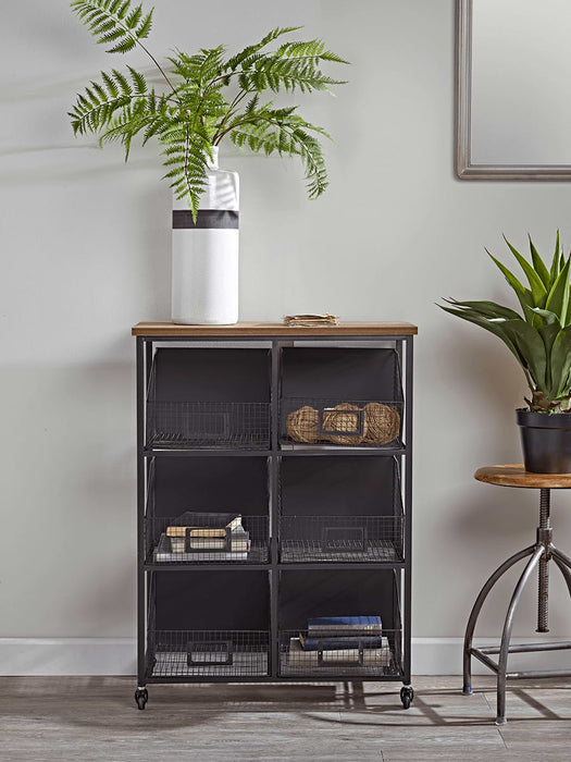 Industrial Iron & Wire Shelf Unit