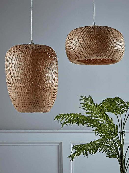 Woven Bamboo Pendant - Large