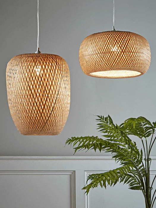 Woven Bamboo Pendant - Small