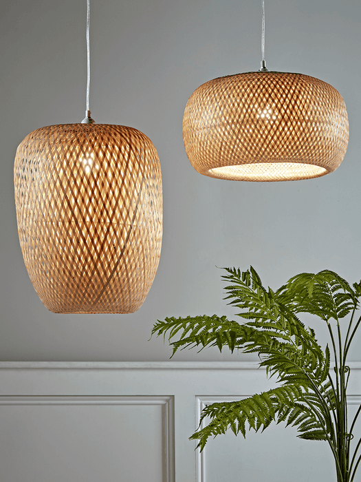 Woven Bamboo Pendant - Large