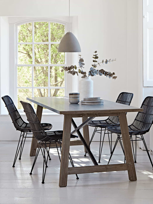 Zinc Topped Dining Table