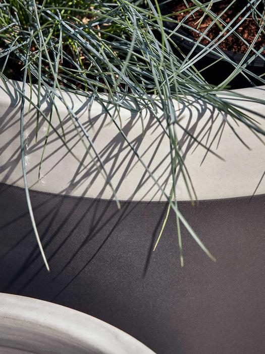 Four Dipped Rim Planters - Charcoal