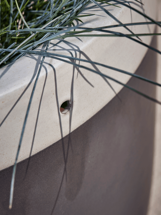 Four Dipped Rim Planters - Charcoal