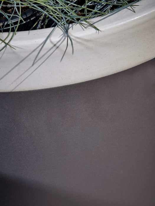 Four Dipped Rim Planters - Charcoal