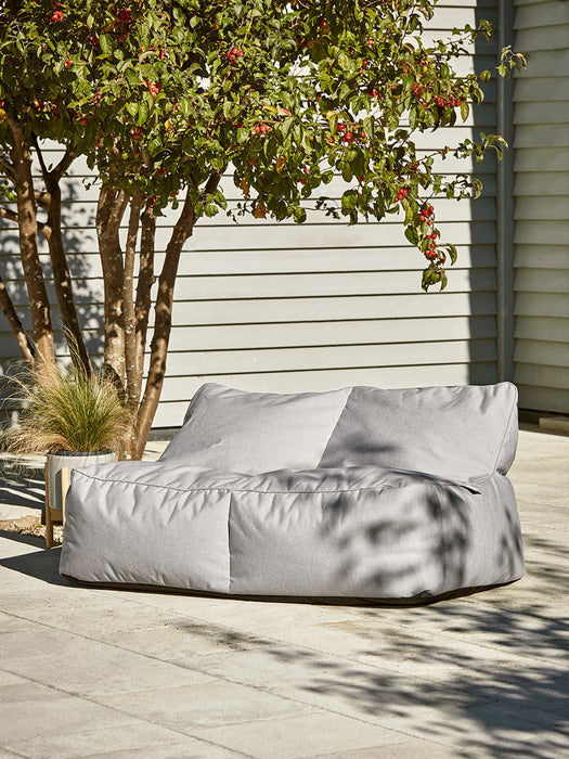 Indoor Outdoor Double Beanbag - Soft Grey
