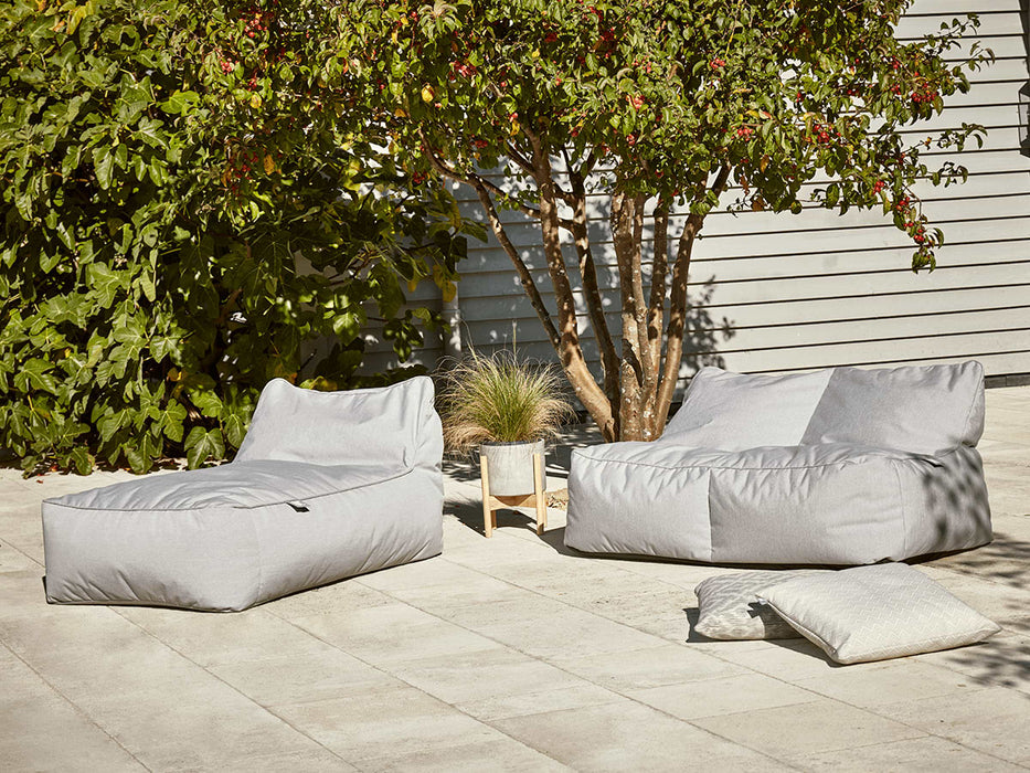 Indoor Outdoor Double Beanbag - Soft Grey