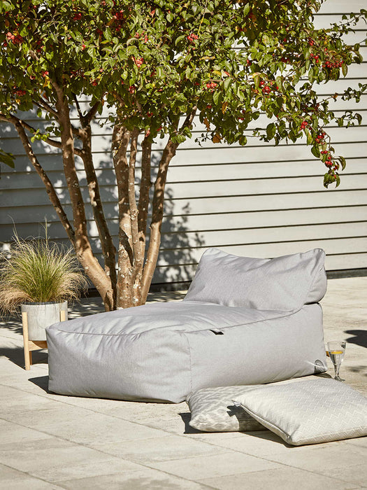 Indoor Outdoor Beanbag Lounger - Soft Grey