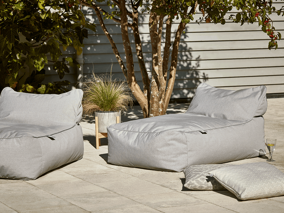 Indoor Outdoor Beanbag Lounger - Soft Grey