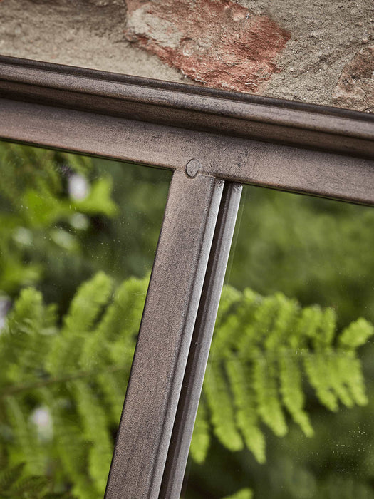 Outdoor Antiqued Window Mirror