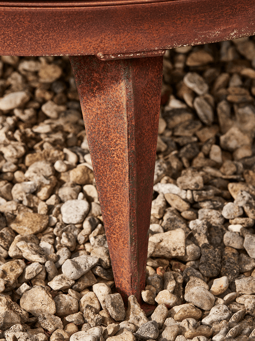Rusty Outdoor Woodburner - Rounded
