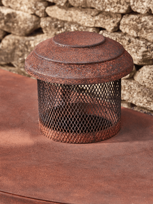 Rusty Outdoor Woodburner - Rounded