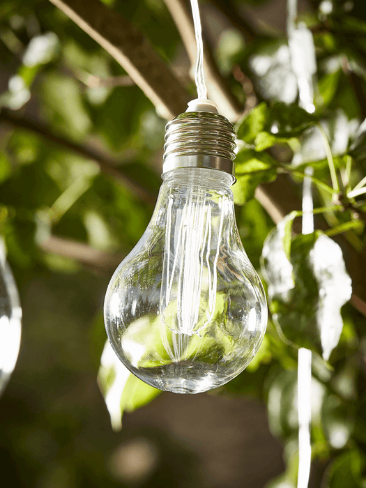 Solar Vintage Style Bulb String Lights