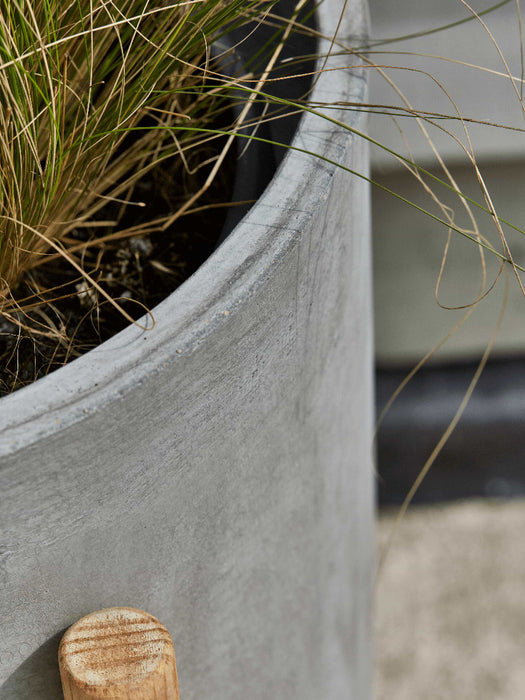 Two Concrete Standing Planters
