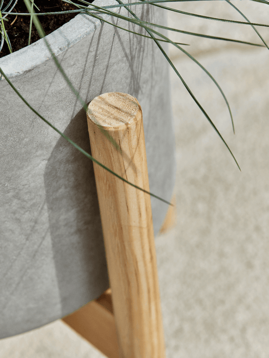 Two Concrete Standing Planters
