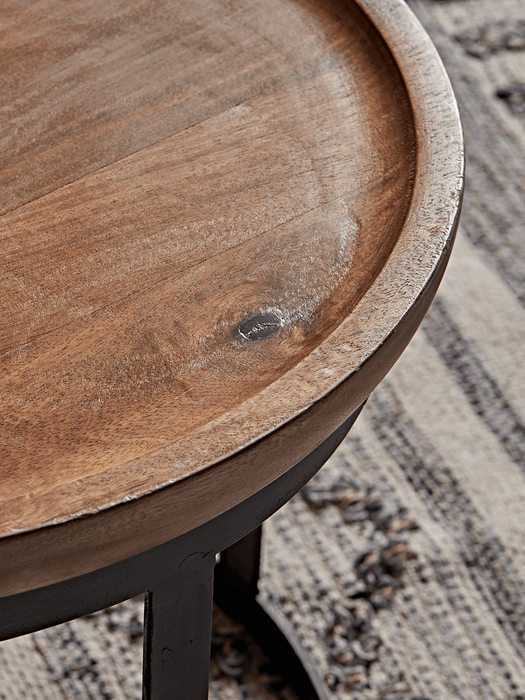 Two Curved Top Wooden Tables
