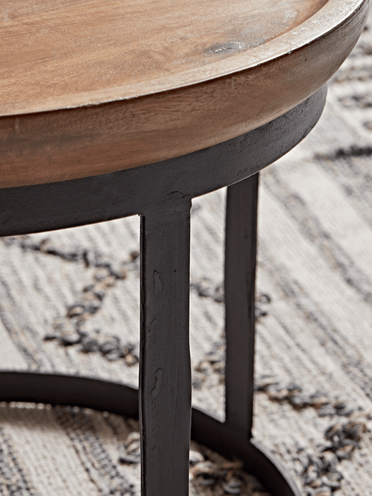 Two Curved Top Wooden Tables