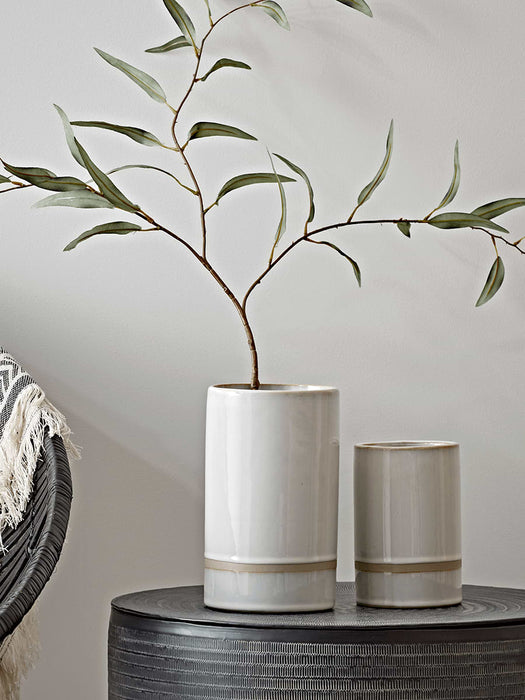 Two Stripe Glazed Vases