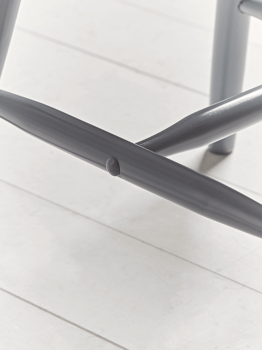 Two Grey Spindle Backed Chairs