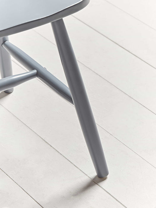 Two Grey Spindle Backed Chairs