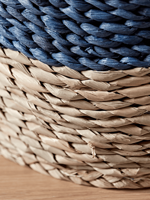 Two Navy & Natural Baskets