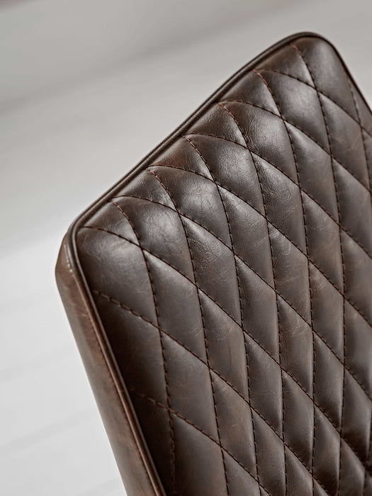 Two Quilted Dining Chairs