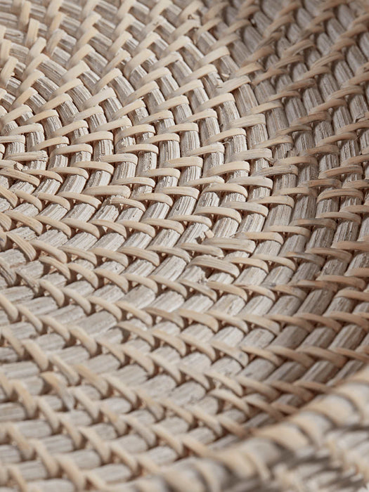 Two Whitewashed Rattan Trays
