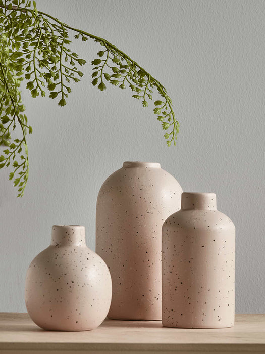 Three Speckled Bud Vases - Blush