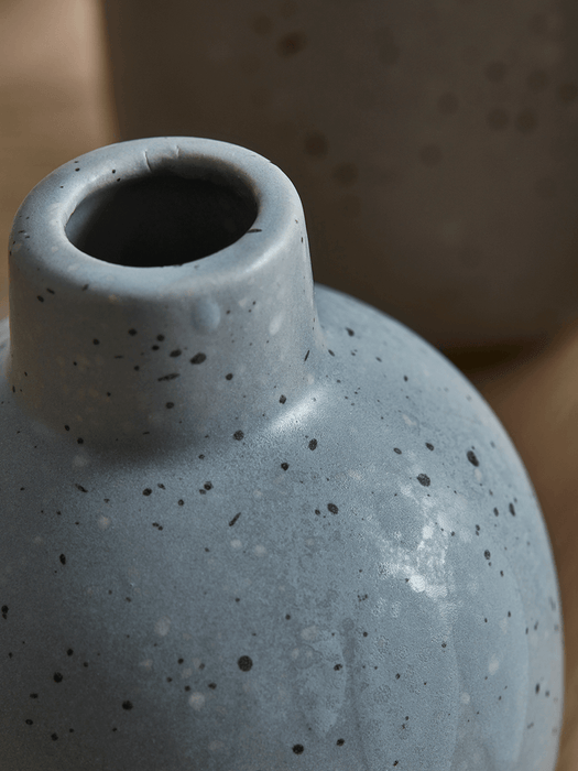 Three Speckled Bud Vases - Soft Grey