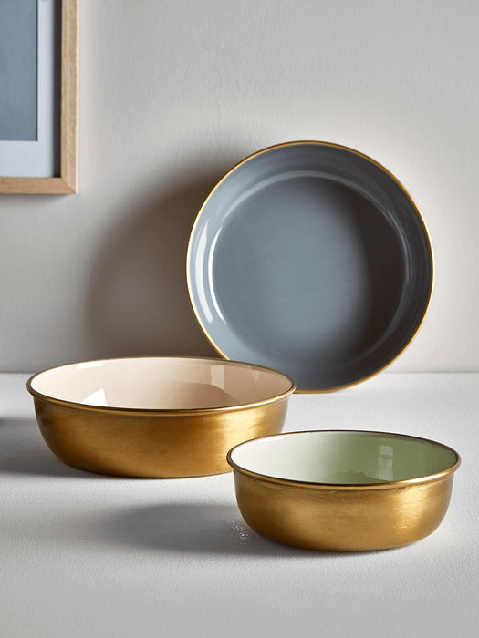 Three Enamelled Bowls