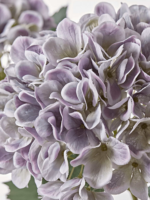 Three Faux Hydrangea Stems - Soft Lilac