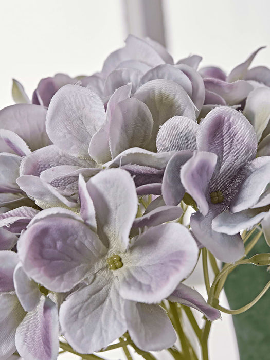 Three Faux Hydrangea Stems - Soft Lilac