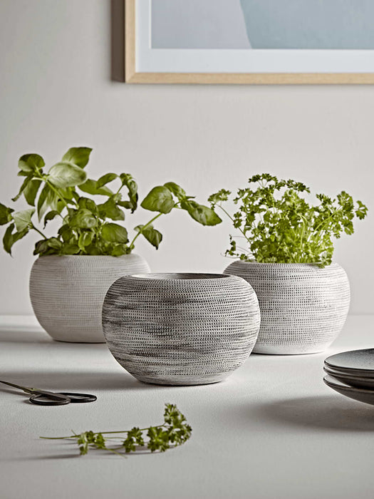 Three Textured Herb Planters