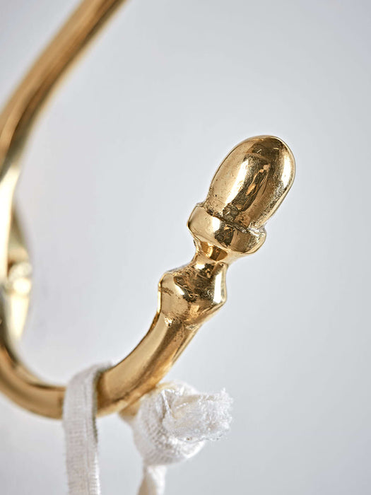 Acorn Coat Hook - Brass