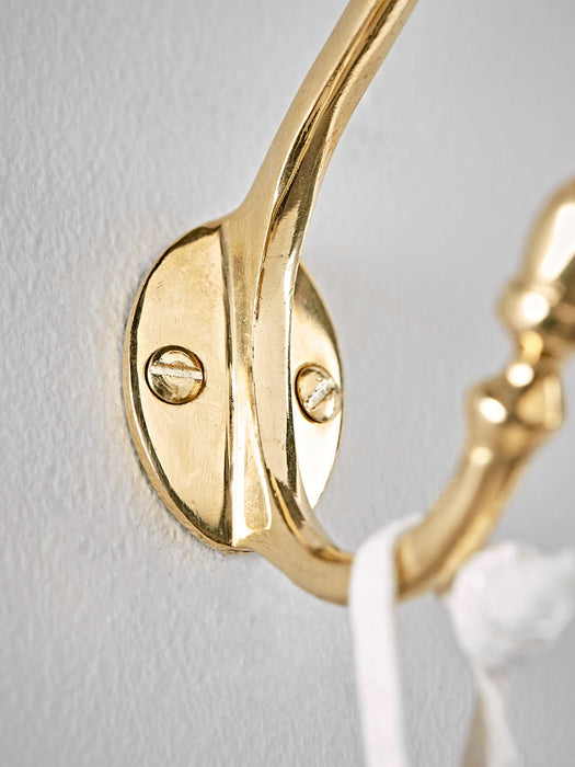 Acorn Coat Hook - Brass