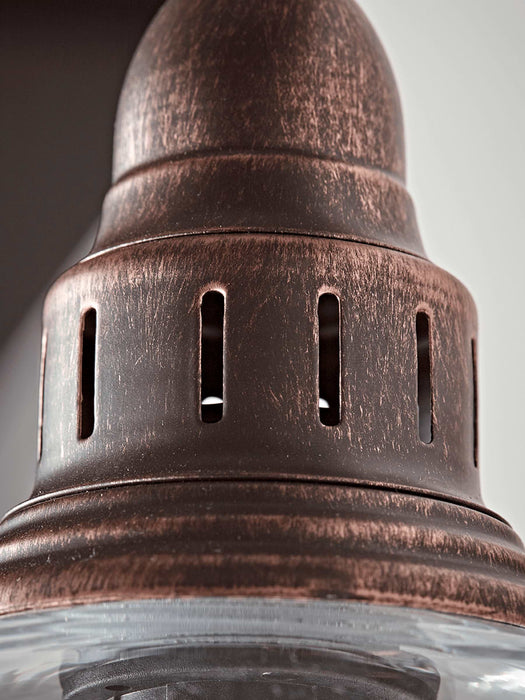 Antique Copper Glass Wall Light