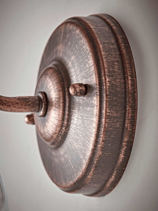 Antique Copper Glass Wall Light