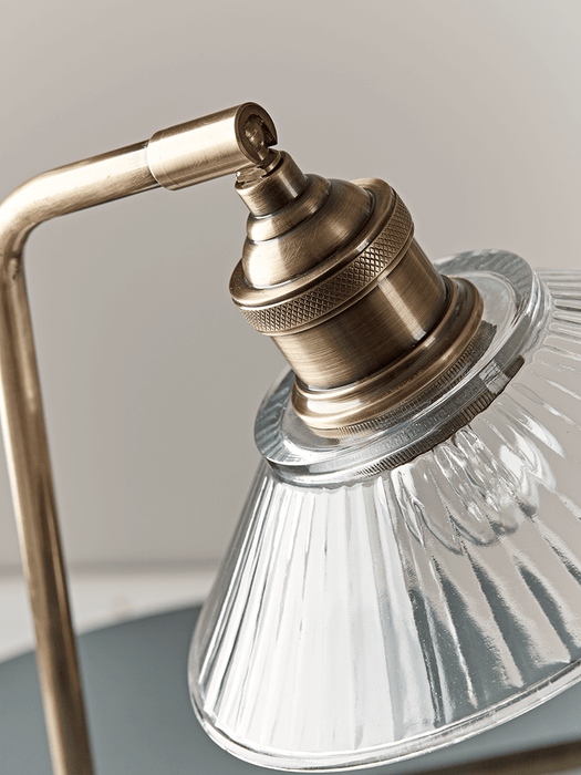 Antique Brass & Marble Desk Lamp