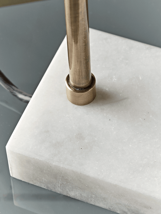 Antique Brass & Marble Desk Lamp
