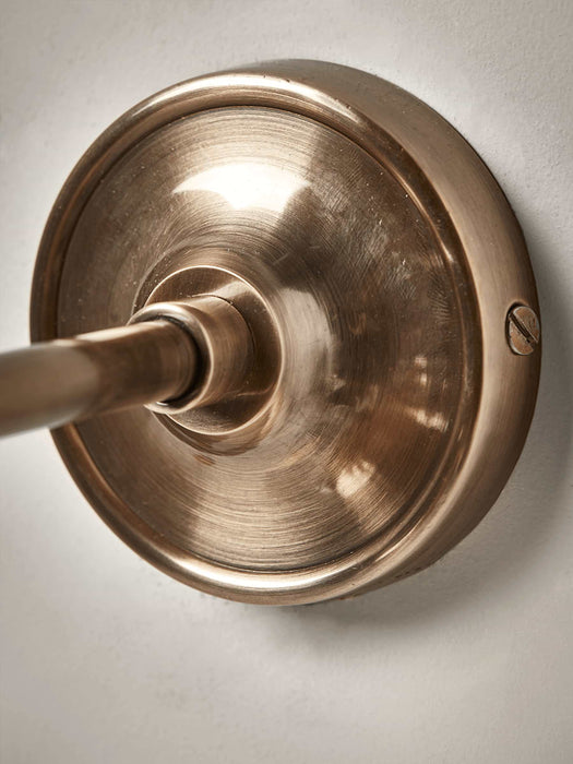 Antique Fluted Glass Wall Light - Brass