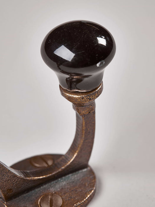 Antique Brass Hook - Black