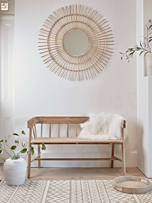 Handcrafted Teak Bench - Natural