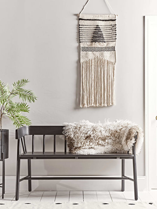 Handcrafted Teak Bench - Black