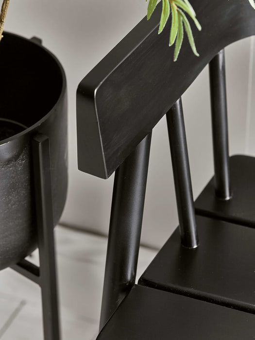 Handcrafted Teak Bench - Black