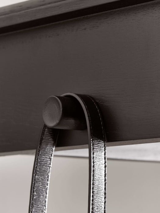 Bergen Oak Clothes Rail - Black