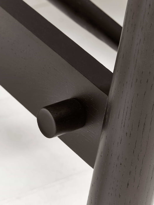 Bergen Oak Clothes Rail - Black