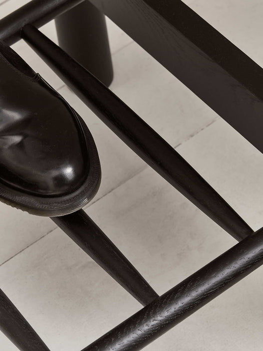 Bergen Oak Clothes Rail - Black