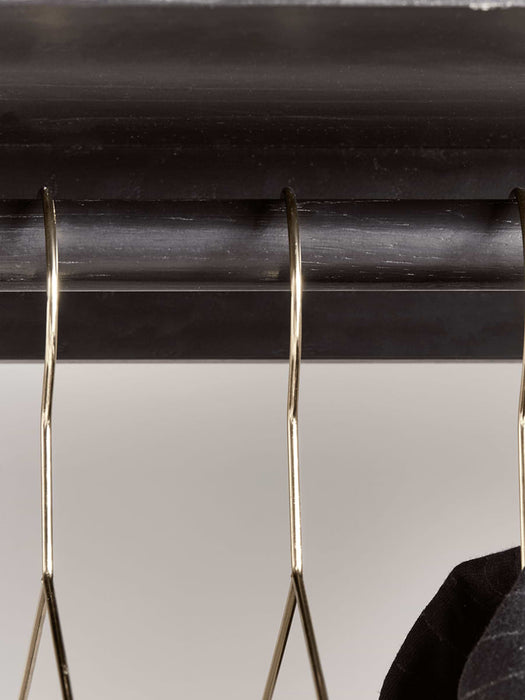 Bergen Oak Clothes Rail - Black