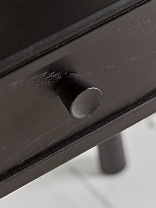 Bergen Oak Beside Table - Black
