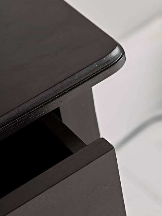 Bergen Oak Beside Table - Black